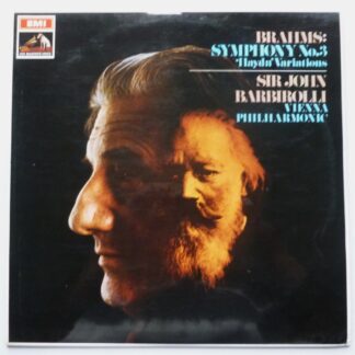 John Barbirolli Brahms Symphony No 3 LP HMV ASD2432 EX/EX 1968 red semi circle labels - there is handwritten name on rear of sleeve