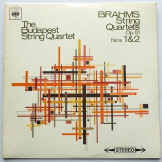Budapest String Quartet Brahms String Quartets LP CBS SBRG72405 EX/EX 1966 there is handwritten name on rear of sleeve