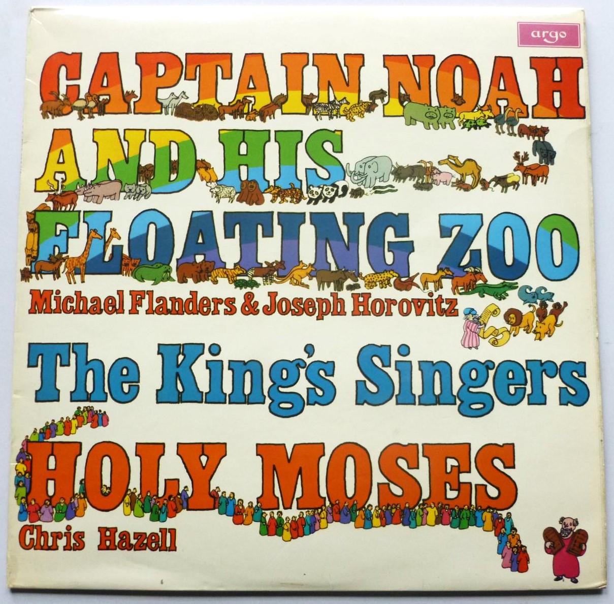 Kings Singers Captain Noah & His Floating Zoo LP Argo ZDA149 EX/EX 1972 with insert - featuring Michael Flanders & Joseph Horovitz