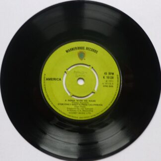 America A Horse With No Name 7" Warner Bros K16128 VG 1971 there is handwritten name on side one label