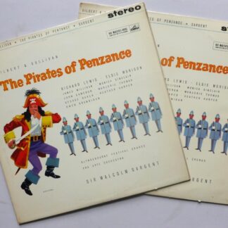 Malcolm Sargent The Pirates Of Penzance 2LP HMV ASD381-2 EX/VG 1960s 2-record set in separate sleeves - gold cream labels - ASD381 sleeve is near EX - ADS382 sleeve is VG as it is slightly grubby on rear panel