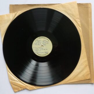 Johnny Nash With The Johnny Parker Band LP Emidisc EX 1950s one-sided 12"LP acetate - side two says Jackie Trent but tracks are crossed out