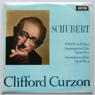 Clifford Curzon Schubert Sonata In D - WB LP Decca SXL6135 EX/VG 1971 WB - made in England at 10 O Clock - sleeve has writing on rear