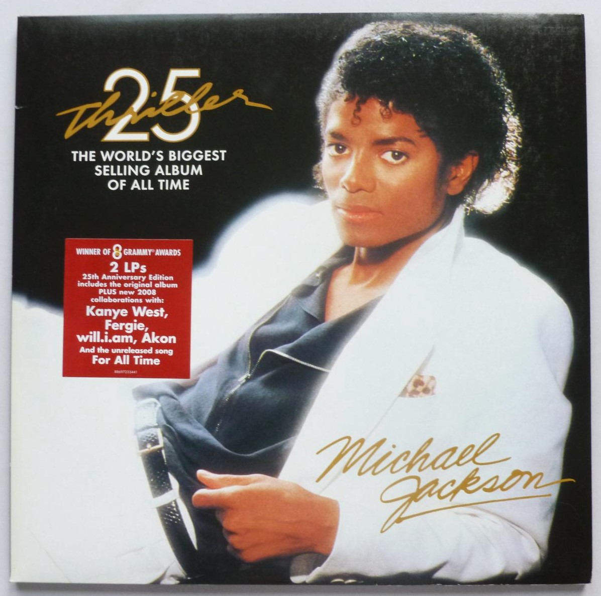 Michael Jackson Thriller 25th Anniversary Edition 2LP Epic 88697233441 EX/EX- 2008 double LP with inners - vinyl is near mint - sleeve has some colour loss on spine