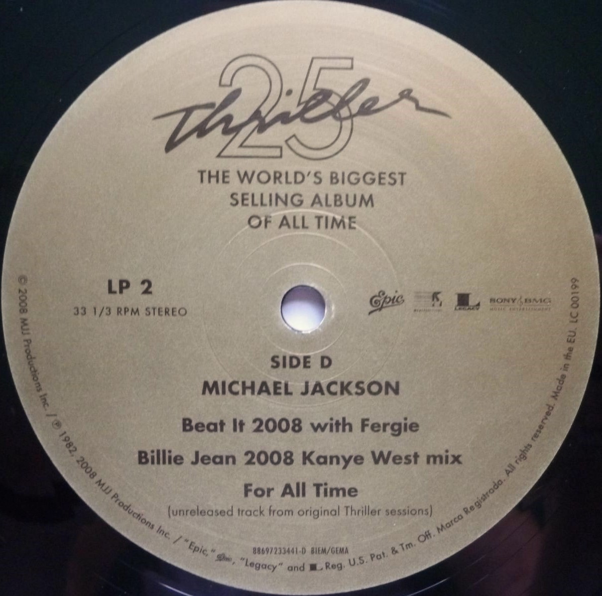 Michael Jackson Thriller 25th Anniversary Edition 2LP Epic 88697233441 EX/EX- 2008 double LP with inners - vinyl is near mint - sleeve has some colour loss on spine - Image 6
