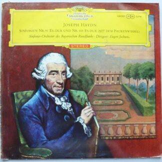 Eugen Jochum Joseph Haydn Symphony 91 & 103 LP Deutsch Grammophon 138007 EX/VG 1962 German pressing - sleeve has sticker mark at top right corner on rear and sleeve is heavily worn on spine